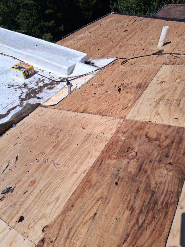 Replaced hotel roof decking